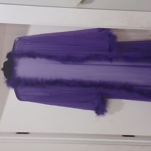 Fur-lined robe